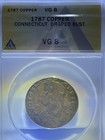 1787 Connecticut Colonial Copper  Draped Bust Left