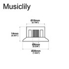 Musiclily Pro Black Imperial Inch 2 Volume 2 Tone Knob For Us Les Paul Sg Guitar