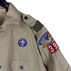 Vintage 90s Boy Scouts Of America W  Patches Button Down Tan Shirt Size L
