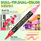 48 Colors Dual Tip Acrylic Paint Pens Markers  24 Set Permanent Acrylic Paint