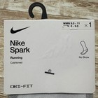2 Pair Nike Spark Running Socks Unisex M 8-9 5 W 9 5-11 White No Show Cushioned