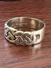 Celtic Knotwork Sterling Silver 925 Peter Stone Ring Size 8 5 New