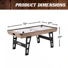 Air Hockey Table Steel Legs Electronic Scorer Puck Fast Airflow Game Room 6 Foot