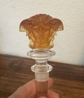 Versace Vintage Rosenthal Medusa Frosted Crystal Wine Bottle Stopper