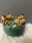 Handmade Big Eye Frog Ceramic Planter Vintage Decor Succulent Pot Home Garden