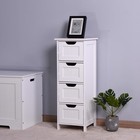 Freestanding Bathroom Storage Cabinet With 4 Drawers Organizer Side Organizer Us