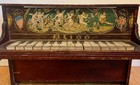 Antique Bliss Toy Piano C1900 Cherub Lithograph Us British Flags 17    Wooden