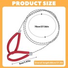 Hand Pocket String Rope Saw  Red Stainless Steel Cable Saw Metal Wire Saws    