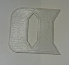 Duke University White D Embroidered Iron On Patch 2 5x2 5