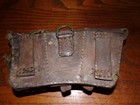 Brown Leather Military 3 Pocket 8mm Mauser Pouch Broken Strap St Sarac Very Used