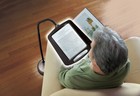 Floor Lamp 5x Magnifier With Led s Light  Illuminated  Full Page  Goose Neck
