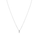 1 4ct Solitaire Round Diamond Pendant Necklace In 14k White Gold   18  Chain