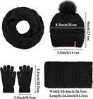 Womens Winter Knit Set With Beanie  Scarf  And Touch Screen Gloves