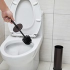Huji Rust Resistant Bronze Toilet Brush Holder With Lid Perfect Bathroom Bowl