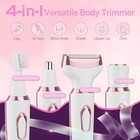 Women s Electric Razor Bikini Trimmer  4-in-1 Cordless Shaver For Face  Legs  Un
