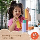 Fisher-price Toddler Wooden Stacking Building Blocks  Creative Play  65 Pieces