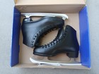 Men s Black Riedell Ice Figure Skates Pair  Opal  Size 7  Pre-owned Lightly Used
