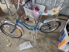 Vintage Blue Schwinn Stingray Fair Lady Bicycle 20  Flower Banana Seat Original 