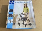 Medline Basic Rollator With 6in Wheels 350lbs Burgundy Mds86850eskd