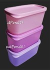 Tupperware Basic Bright Mini Containers 8162 8163 Pink Purple Snack Storage Set