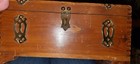Vintage Wood Brass Footed Minerva Cosmetics Dusting Powder Box