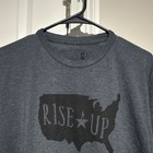 Hamilton Rise Up T Shirt Tour Cities Mens Xxl Blue Gray Creative Goods Broadway