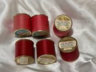 Lot Of 6 Vintage J p Coats Pink red Fabrics Thread 300 Yd Ea  39    32-c
