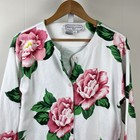 Vintage Adrienne Vittadini Cardigan Jacket Top Womens Small Rose Floral Print