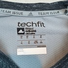 Adidas Techfit Team Issue Mens Xl Long Sleeve Shirt Grey Climalite Fitted V-neck