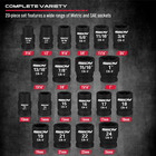 1 2  Drive Socket Wrench Set  25-piece Sae   Metric Impact Socket Ratchet Wrench