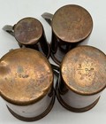 Four Vintage Copper Brass Measuring Cups  Art Deco Kitchen Home Design