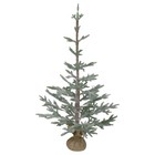Northlight 4ft Snow Covered Frosted Pine Artificial Christmas Tree Jute Base