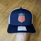 Nike Classic 99 Team Usa Hockey Usah College Navy Trucker Mesh Snapback Hat Cap