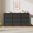 Large Wooden Dresser  9 Drawer Dresser  Chests Of Drawers For Bedroom  Closet