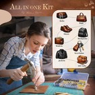 240 Sets Leather Rivets Kit  Double Cap Brass Rivets Leather Studs With 3pcs Set