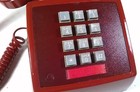 Vintage Telephone Western Electric At t Red Push Button Touch Tone Phone Clean 