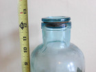 Rare Vintage Antique Huyler s Candy Co  Ny Blue Glass   Cork Advertising Bottle
