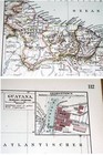 1912 Original Antique Map Of Guyana Suriname French Guiana Georgetown Inset Map