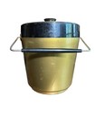 Vintage Black Gold Mid Century Modern West Bend Thermo Serv Ice Bucket
