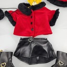 Babw Build A Bear Teddy Doll Clothes Outfit Red Coat Skirt Boots Hat Set Xmas