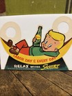 Vintage 1958 Squirt Bottle Topper Sign Coca Cola Pepsi Orange Crush Dr Pepper