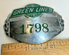 Vintage New York City Green Lines Omnibus Drivers Hat Badge