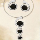 Women s Spiral Snail Pendant Collar Ear Studs Set Alloy Fashion Necklace Set
