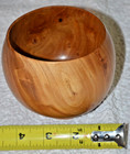 Vintage Elm Wood Bowl Artist Signed  Hand Turned 4 - Big Sur  Ca