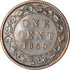 1859 1c Wide 9 Canada One Cent Vf lightly Cleaned  K19180