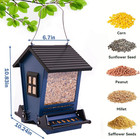 -bird Feeder Squirrel Proof Metal Hanging For Outdoor Wild Bird Seed  With Bilat