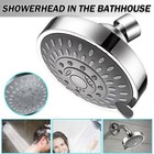 New Bath High Pressure Shower Head 5 Mode Large Chrome Handset Head Water Saving