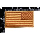 Reverse American Flag Patch - Subdued Desert Sand Tan - Sew-on Tactical Patch