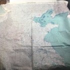 Vintage 1951 Usaf Silk cloth Aerial Map Including China  Korea  Japan   More