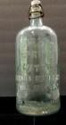 Rare Antique Sun Set Spring Water Glass Bottle W Porcelain Stopper Circa 1900